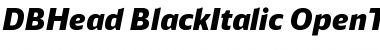 DB Head Black Italic Font