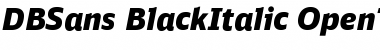 DB Sans Black Italic Font