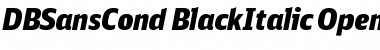 DB Sans Cond Black Italic Font