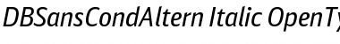 DB Sans Cond Altern Regular Italic Font