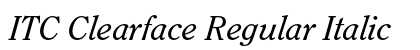 ITC Clearface Regular Italic Preview