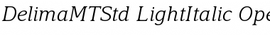 Delima MT Std Light Italic Font