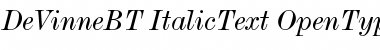 De Vinne Italic Text Font