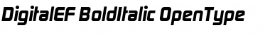 DigitalEF Bold Italic Font