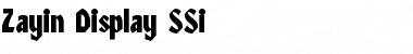 Zayin Display SSi Regular Font