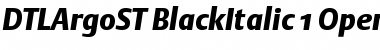 DTL Argo ST Black Italic Font