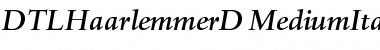 DTLHaarlemmerD MediumItalic Font