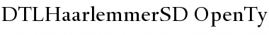 Download DTLHaarlemmerSD Font