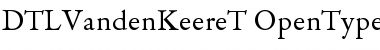 Download DTL VandenKeere Font