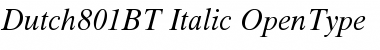 Dutch 801 Italic Font