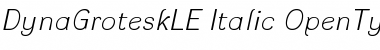 DynaGrotesk LE Italic Font