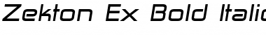 Zekton Ex Bold Italic Font