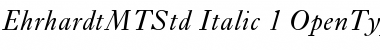 Ehrhardt MT Std Italic Font