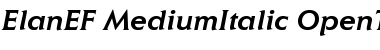 ElanEF MediumItalic Font