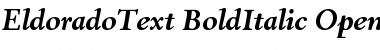 EldoradoText BoldItalic Font