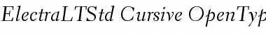 Electra LT Std Cursive Font