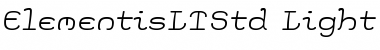 Elementis LT Std Light Font