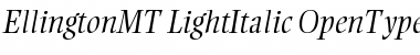 Ellington MT Light Italic Font