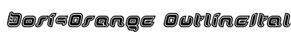 DorisOrange OutlineItalic Preview