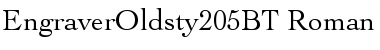 Engravers' Oldstyle 205 Regular Font