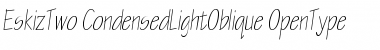 Download EskizTwo-CondensedLightOblique Font