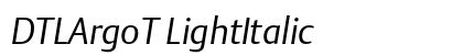 DTLArgoT LightItalic Preview