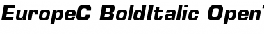 EuropeC Bold Italic Font