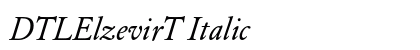 DTLElzevirT Italic preview