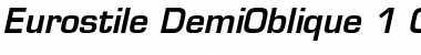 Eurostile Demi Oblique Font