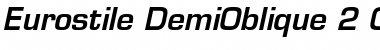 Eurostile Demi Oblique Font