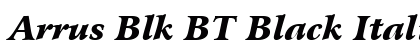 Arrus Blk BT Black Italic preview