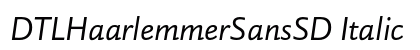 DTLHaarlemmerSansSD Italic preview
