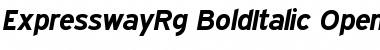 Expressway Rg Bold Italic Font