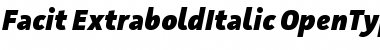 Facit Extrabold Italic Font