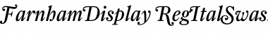 FarnhamDisplay-RegItalSwash Regular Font