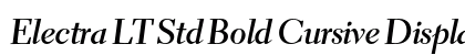 Electra LT Std Bold Cursive Display Preview