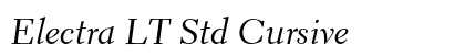 Electra LT Std Cursive Preview