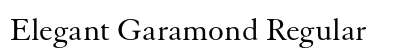 Elegant Garamond Regular preview