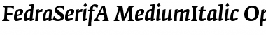 FedraSerifA MediumItalic Font