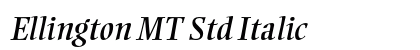 Ellington MT Std Italic Preview