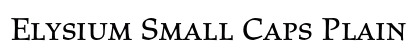 Elysium Small Caps Plain preview