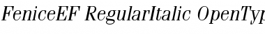 FeniceEF-RegularItalic Regular Font