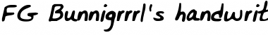 Download FG Bunnigrrrl's handwriting Font Download FG Bunnigrrrl's handwriting Font