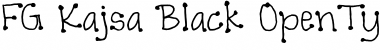 FG Kajsa Black Regular Font