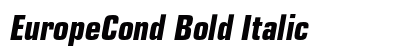 EuropeCond Bold Italic Preview