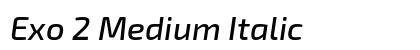 Exo 2 Medium Italic Preview