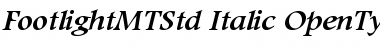 Footlight MT Std Italic Font