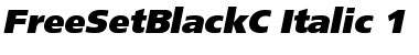 FreeSetBlackC Italic Font