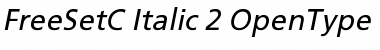 FreeSetC Italic Font