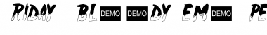 Friday13 bloody Demo Regular Font